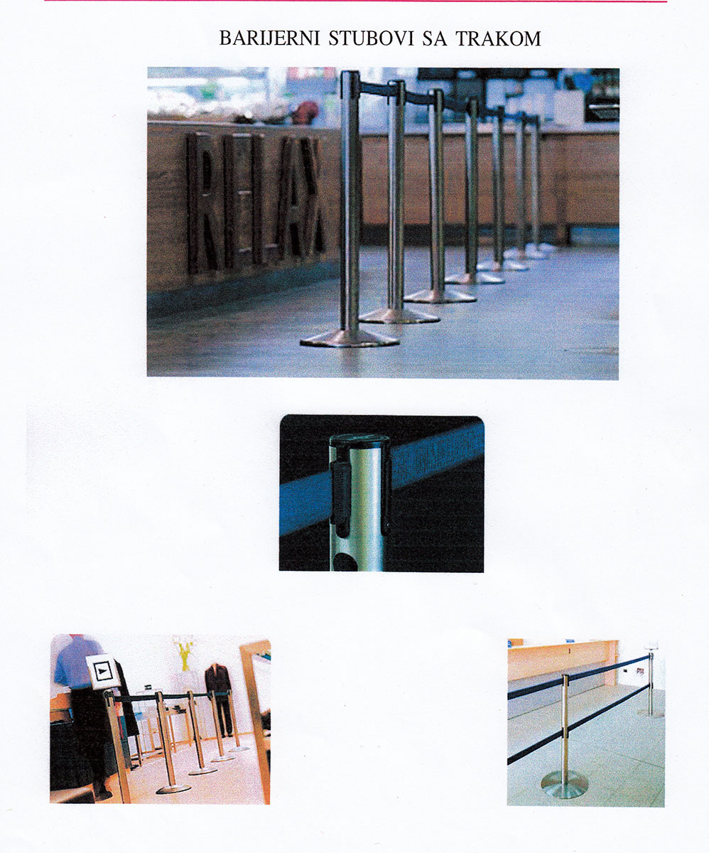 Barijerni stubovi sa trakom